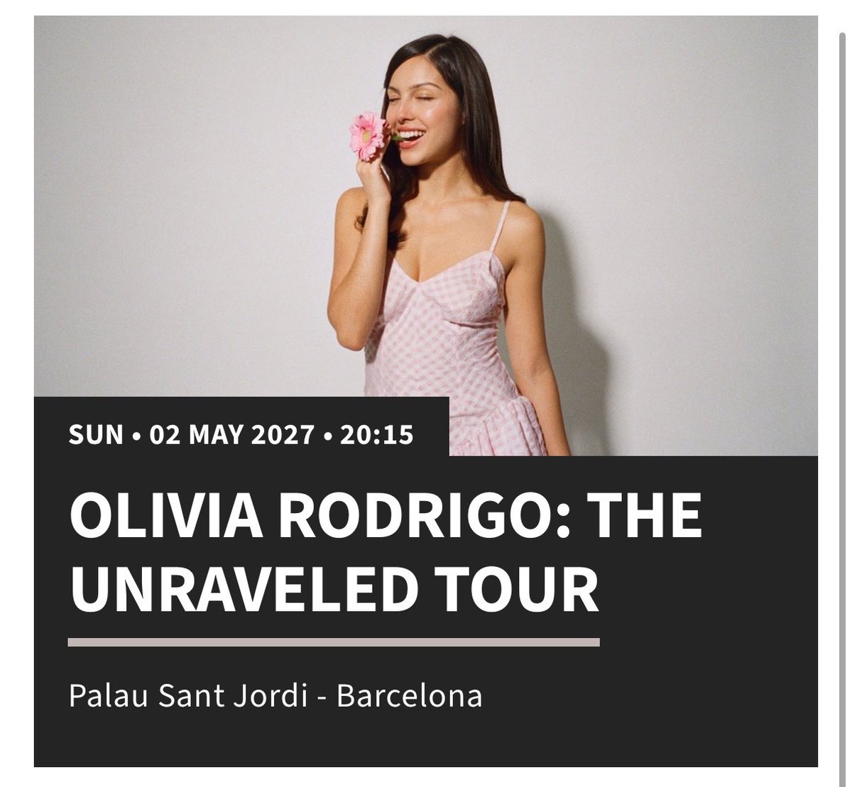 carla⸆⸉🎧 is seeing olivia may 8! tweet media