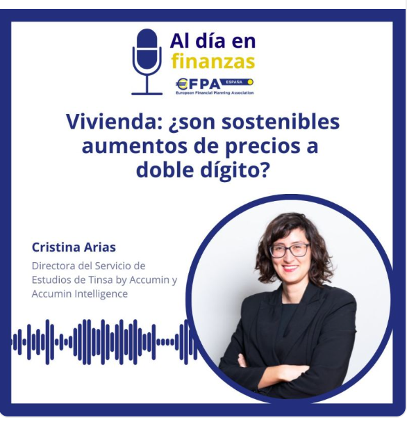tinsa's tweet photo. ¿Es sostenible que la vivienda siga subiendo a doble dígito? 🏠📈 Así explica Cristina Arias la situación de #precios de la vivienda en un podcast con Susana Criado. 
Escúchalo en https://t.co/UA9A3Jxanj https://t.co/0ny6B0tf1r