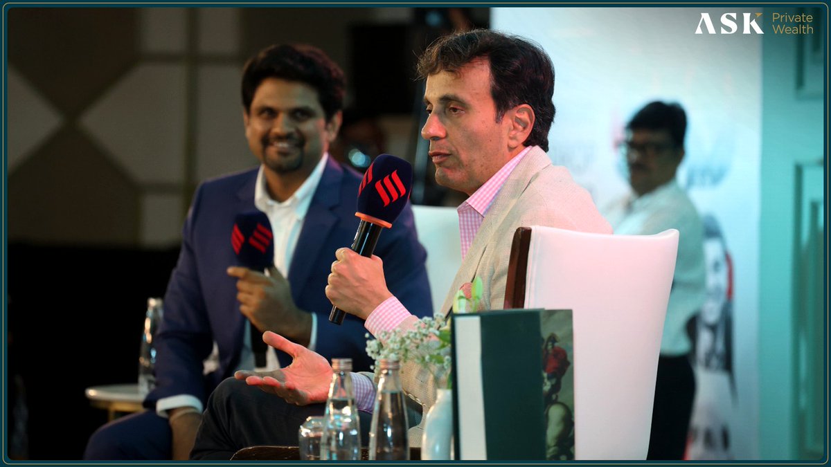 ASK_WM's tweet photo. The Indian Express Group, with ASK Private Wealth, hosted ‘Express Adda’, an evening with Ruchir Sharma, in conversation with Anant Goenka. The discussion spanned geopolitics, elections, market cycles, AI shifts, and global economic trends.
#ExpressAdda https://t.co/UtwIdY5mA3