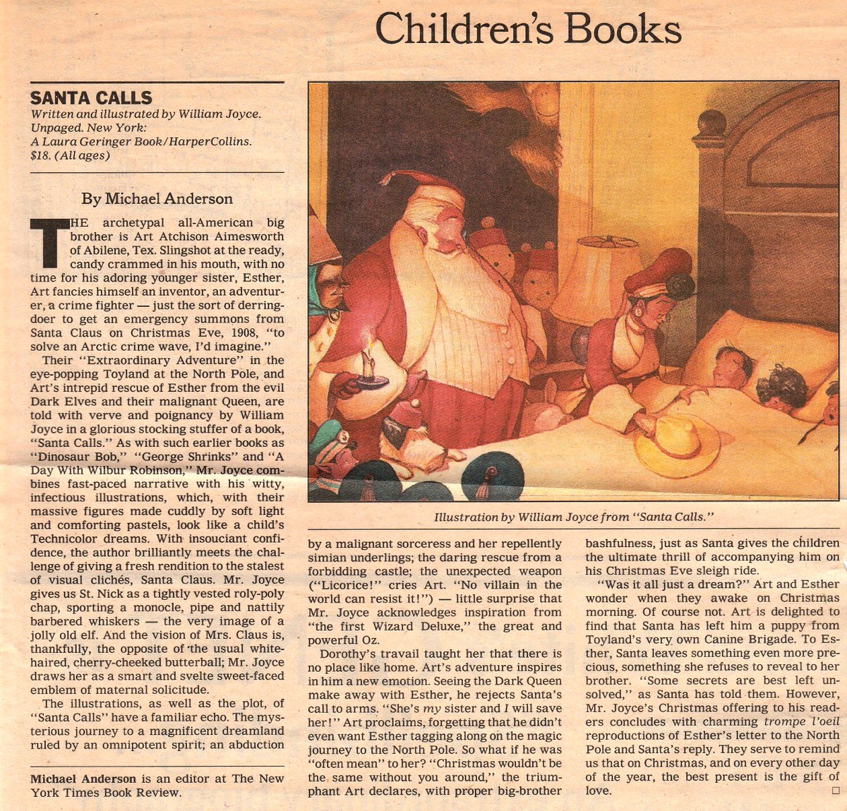 HermitsDaily's tweet image. I  always loved reading picture books aloud to my students, and 1993's  "SANTA CALLS" by William Joyce was a regular holiday feature in my  classroom.   What beautiful artwork!  #santacalls #williamjoyce #childrensbook #childrensbooks #childrensliterature #literature