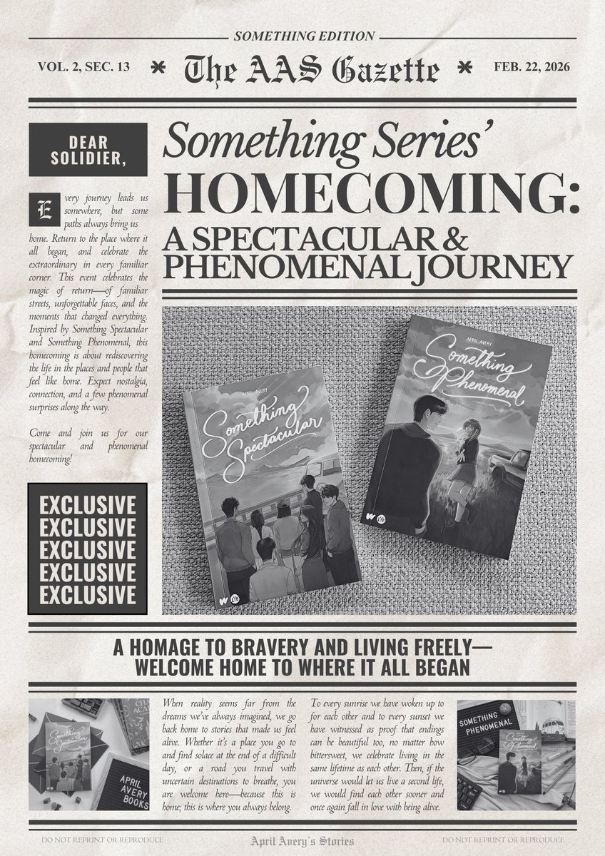 aassolidiers's tweet photo. We poured our hearts into this newspaper from our last cupsleeve event and we’re honestly so excited to finally share it with you.

We’d love for you to take a few minutes to read through it and send us your feedback!

#AASSpectacularHomecoming
#AASPhenomenalJourney https://t.co/LuaUBAC7p3