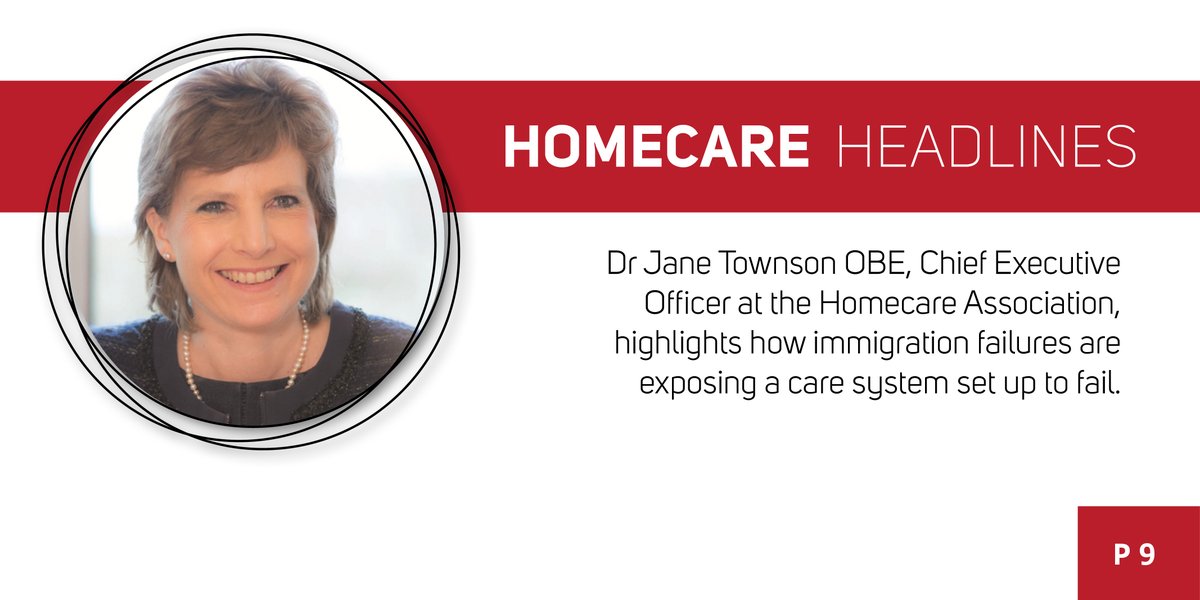 cmm_magazine's tweet image. In her #HomecareHeadlines column, Dr Jane Townson OBE, Chief Executive Officer at the @homecareassn, highlights how #immigration failures are exposing a care system set up to fail. online.flippingbook.com/view/217440499…