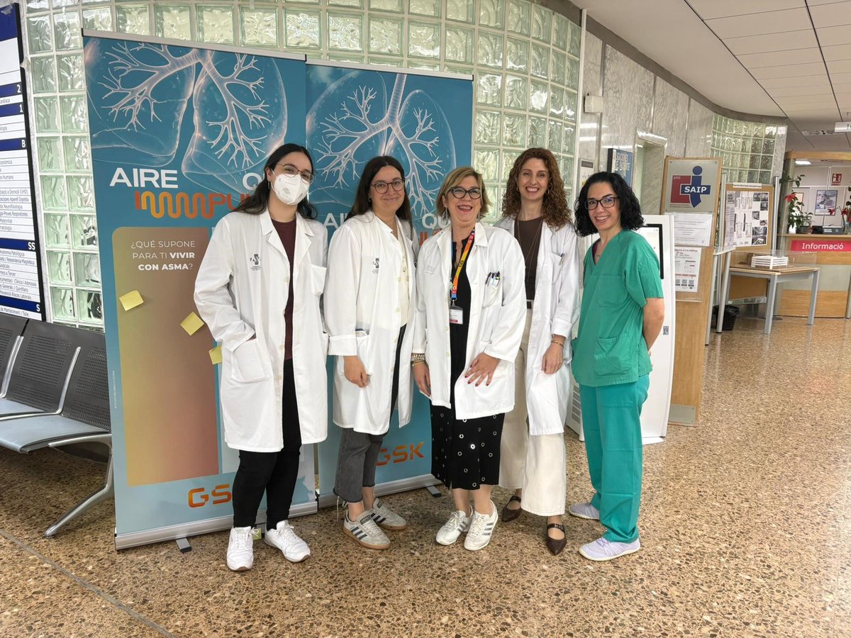 GVAsagunt's tweet photo. 🏥🫁El equipo de Neumología del Hospital de Sagunto @GVAsagunt se suma activamente al Día Mundial del Asma con iniciativas formativas, desarrollando un taller con información acerca de la enfermedad, síntomas y tratamientos.
#Neumología
#DiaMundialdelAsma https://t.co/0j58va33go