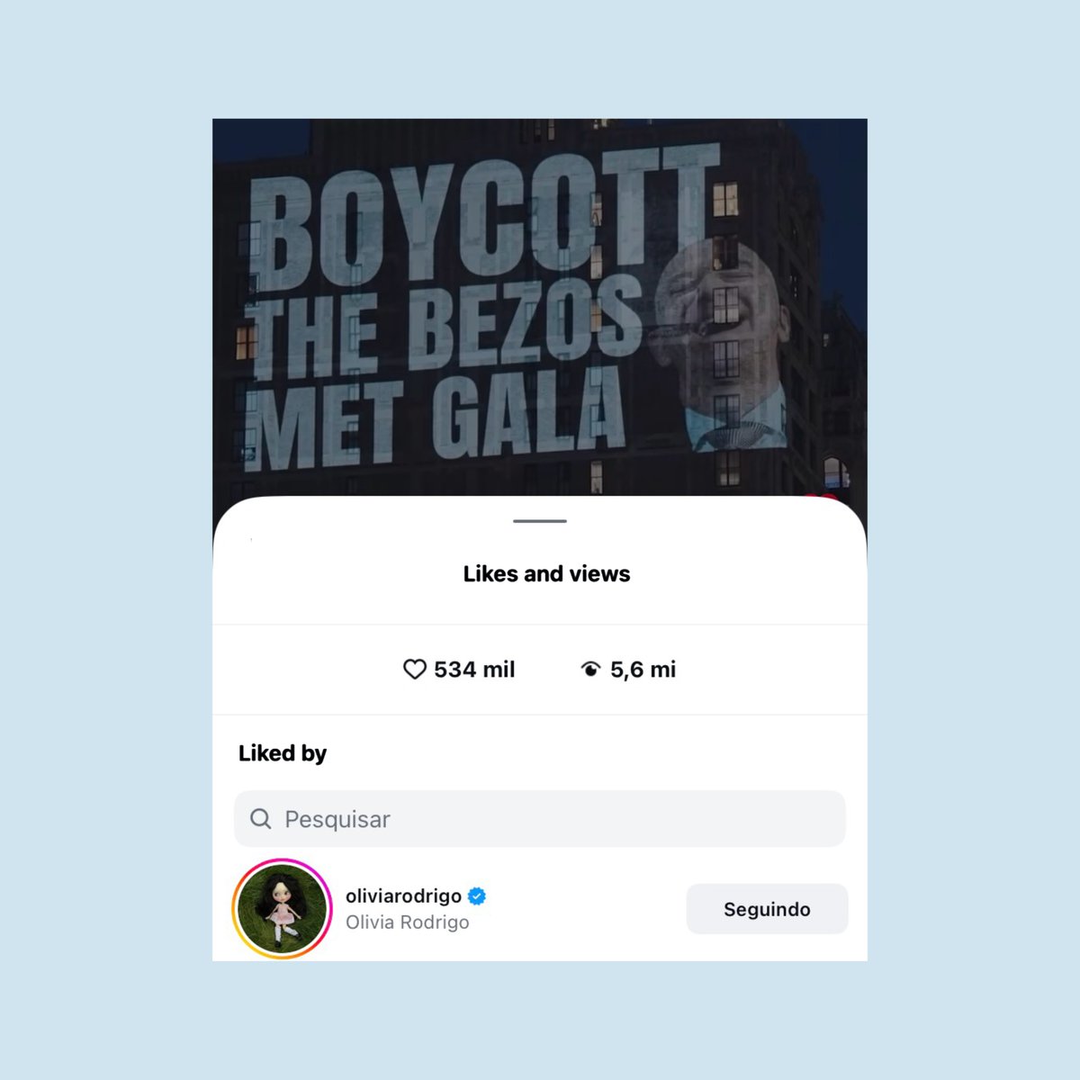 Olivia Rodrigo liked a post urging a boycott of the Met Gala over its sponsorship by pro-Israel MAGA figure Jeff Bezos.