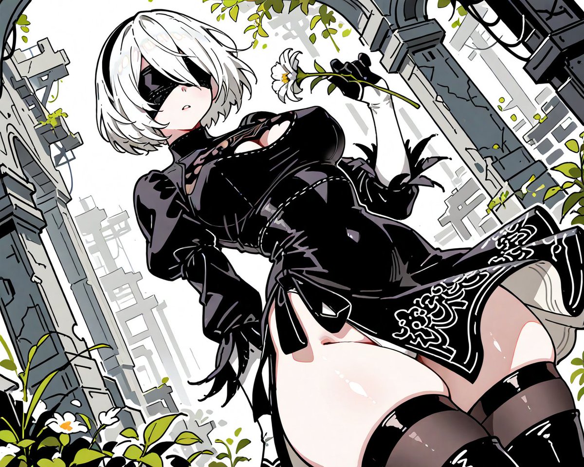 volneo24's tweet photo. FLOWER
#ヨルハ二号B型 #2B #ニアオートマタ #YoRHa_No2_TypeB #NieRAutomat https://t.co/oxEoV4Dt54