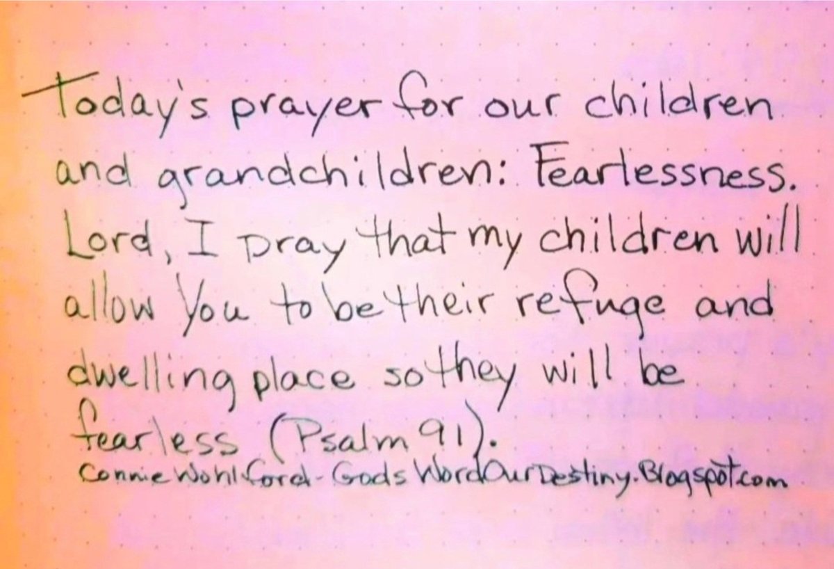 wohlford_connie's tweet photo. Today for our #children and #grandchildren: fearlessness.
#fearless #dwellingplace #Psalm91 #refuge #psalm #Psalms #befearless #GodsWordOurDestiny https://t.co/42qOyzmiWt