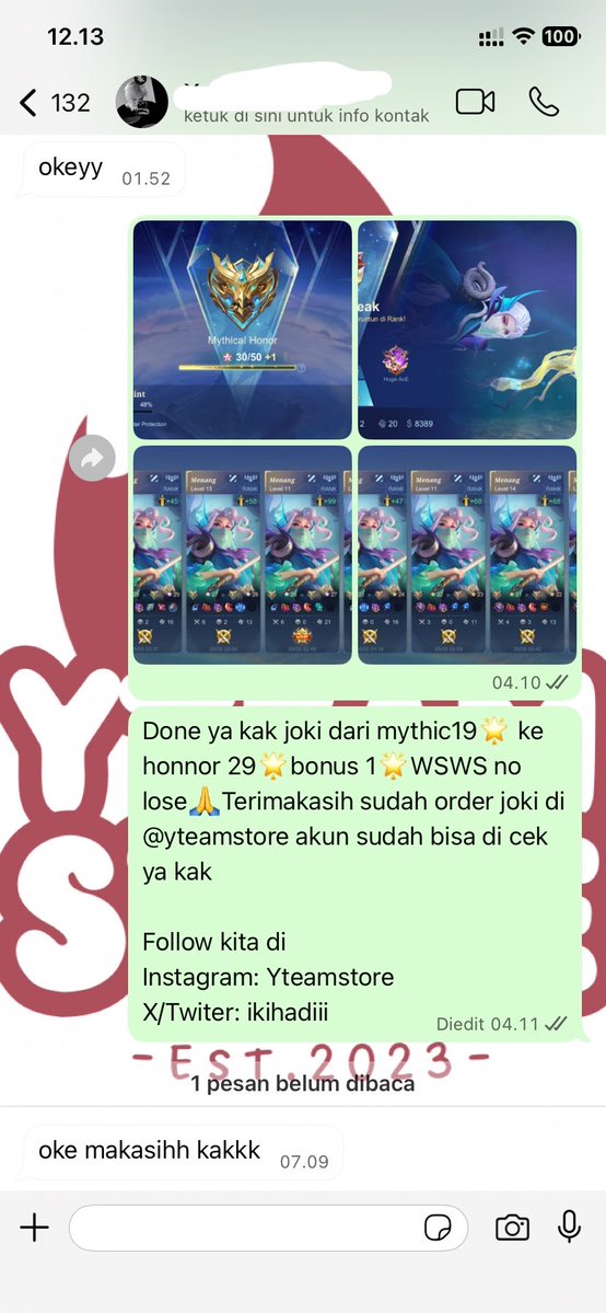 JOKI ML JOKI CLASSIC & TOP UP ML & ROBLOX VILOG! tweet media