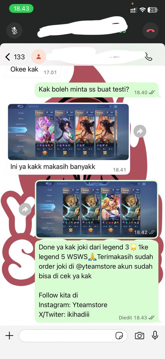 JOKI ML JOKI CLASSIC & TOP UP ML & ROBLOX VILOG! tweet media