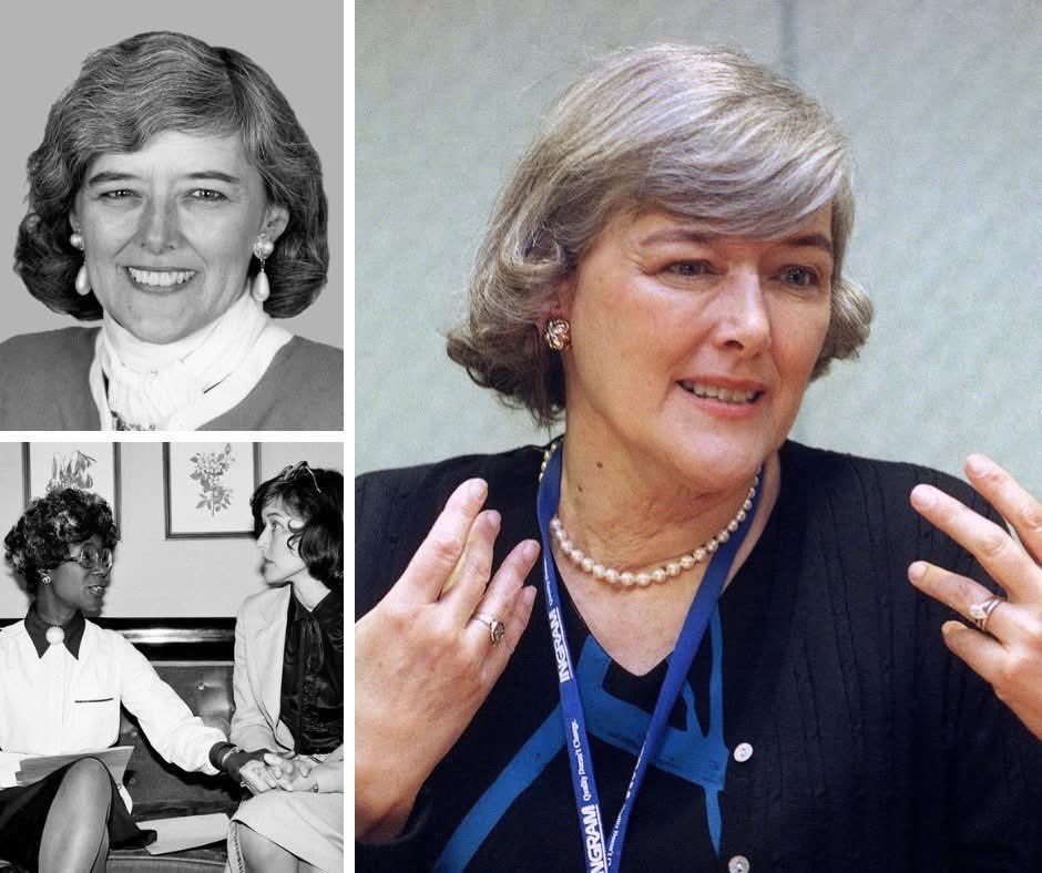 LivingGB's tweet image. Remembering a trailblazer in women's rights. Pat Schroeder dealt with chauvinism, sexism &amp;amp; misogyny in Congress for many years. 
Passed The Family/Medical Leave Act. 9 yrs after drafted. 
#WomensRights #Discimination 
#Equality #WomenPower 💙

encyclopedia.com/women/encyclop…