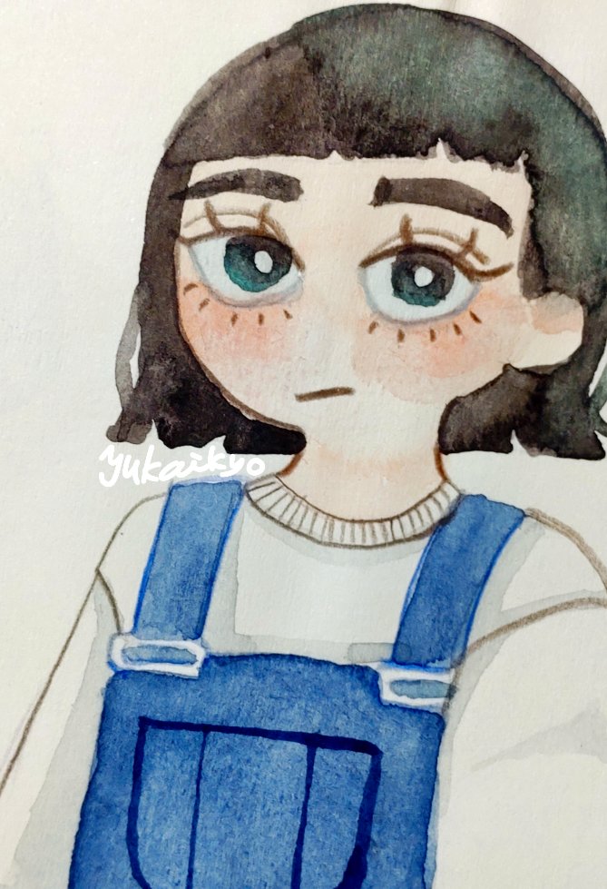 yukyo_07's tweet image. Overalls coordinate!
#illustration
#イラスト