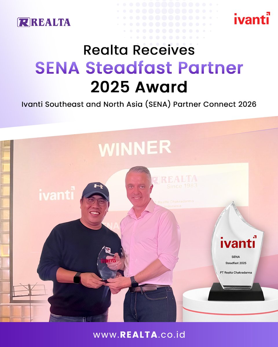 Realta_OneSol's tweet photo. Thank you, Ivanti.
This recognition reflects the collaboration built through delivering relevant technology solutions to customers. As a solution partner, Realta will continue to support customers with practical, reliable solutions that align with their business needs. https://t.co/MD6yDb8Dko