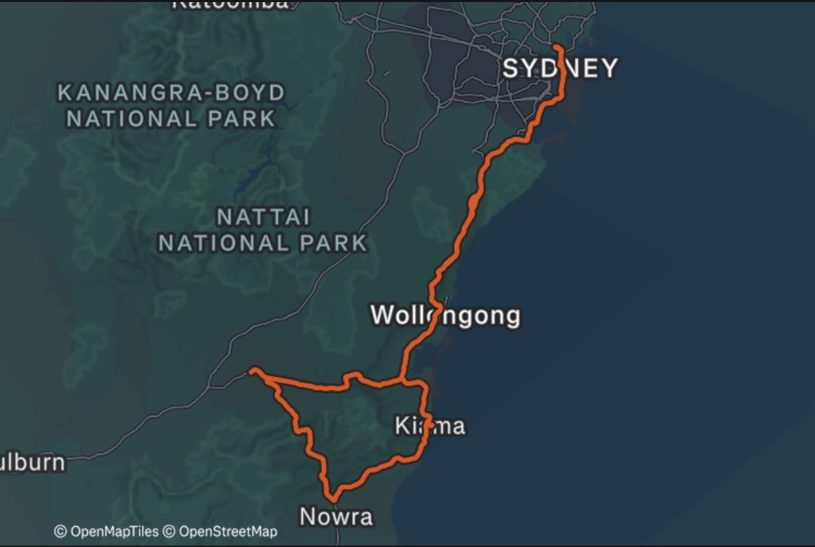 alex35571's tweet photo. Zero SRS ⚡️ Motorcycle Ride 🏍️
Depart Sydney with 95% SoC
Princess Motorway to Albion Park
Coffee ☕️ n charge ⚡️ (Exploren 26mins $2.03) 24% to 65% SoC
Macquarie Pass to Moss Vale
Lunch 🥪 n Charge ⚡️ (NRMA / Chargefox 43mins $3.16) 32% to 80% SoC
On to Kiama via Kangaroo Valley 
Snack n Charge ⚡️ (Exploren 18mins $1.76) 30% to 55% SoC
Princess Motorway return to Sydney.
Heathcote Motorway Charge ⚡️(Origin 360 18mins $2.20) 5% to 34% SoC
Returned home 🏠 5% SoC

Distance: 379km
Elevation: 5,431m
Efficiency: 82wh/km
Time: 6hrs
Cost: $9.15
Many Motorway kms 💨 
Checked out new NRMA charger at Moss Vale. Lunch at Ex Services Club 🍔