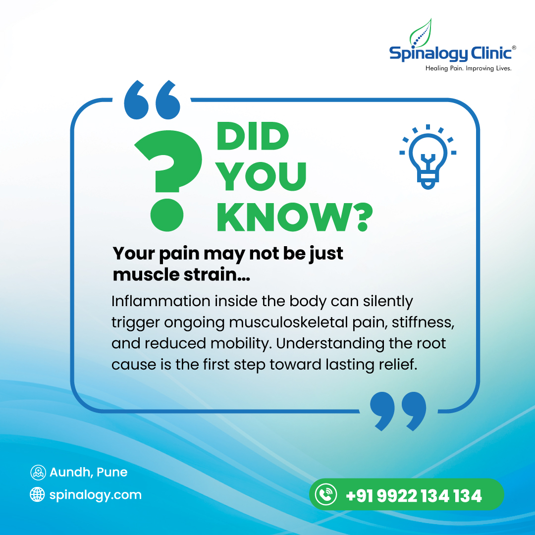 spinalogy's tweet photo. It’s not just your muscle strains ⚠️

Your spine could be inflammation inside...

Consult Dr. Kiran Shete in Pune
🌐 https://t.co/Pjy5hj2DbV

#Spine #BackPain #MuscleStrength #SpinalogyClinic #DrKiranShete #PuneClinic https://t.co/M9MM9K4rhT