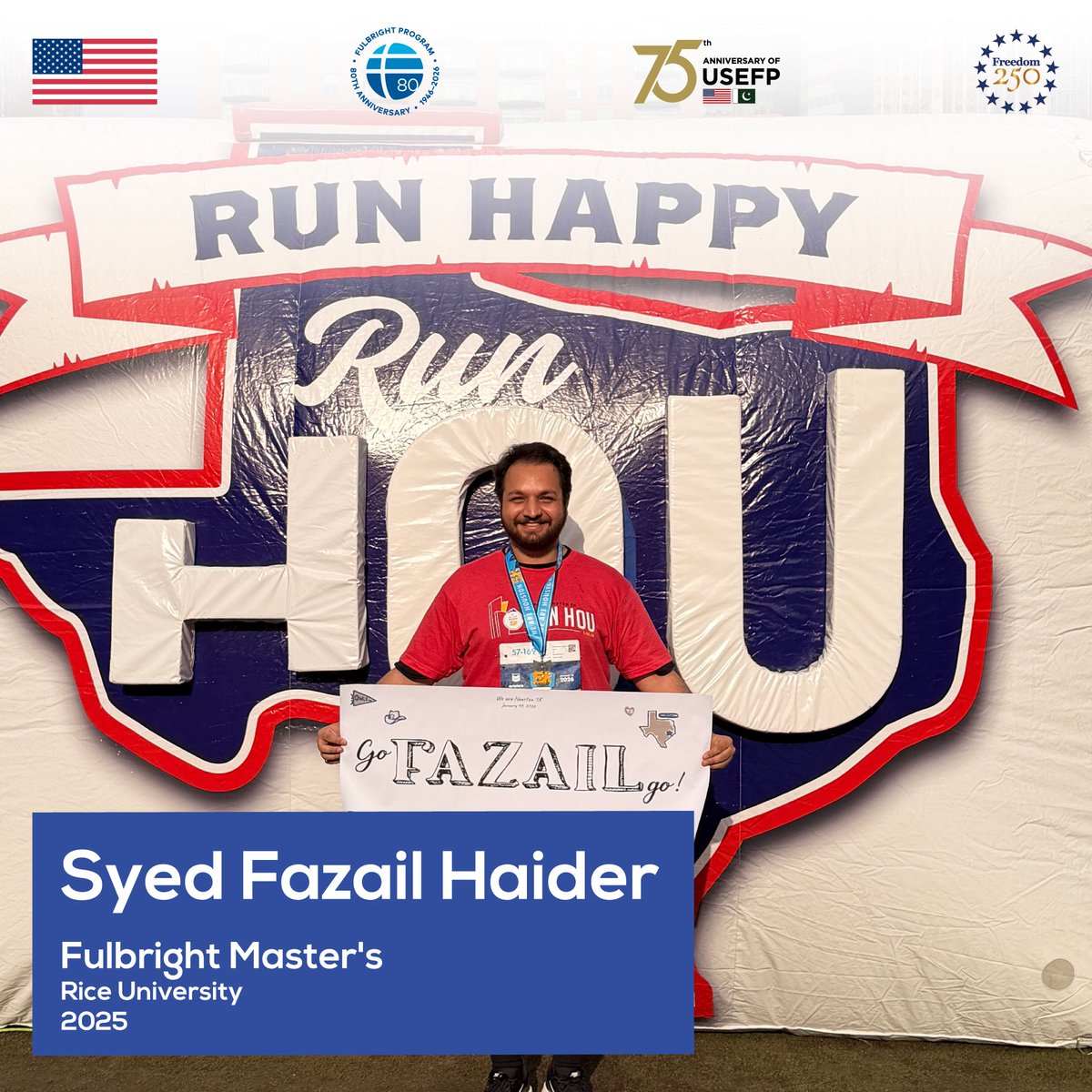 USEFP's tweet photo. Meet Syed Fazail Haider, a Fulbright Master's student at Rice University, aiming to transform healthcare and education in Pakistan through AI. He's focused on remote patient monitoring and expanding access to tech and education for families.
#USEFP #Fulbright #AI #USPAK https://t.co/OvcryH7Iiq