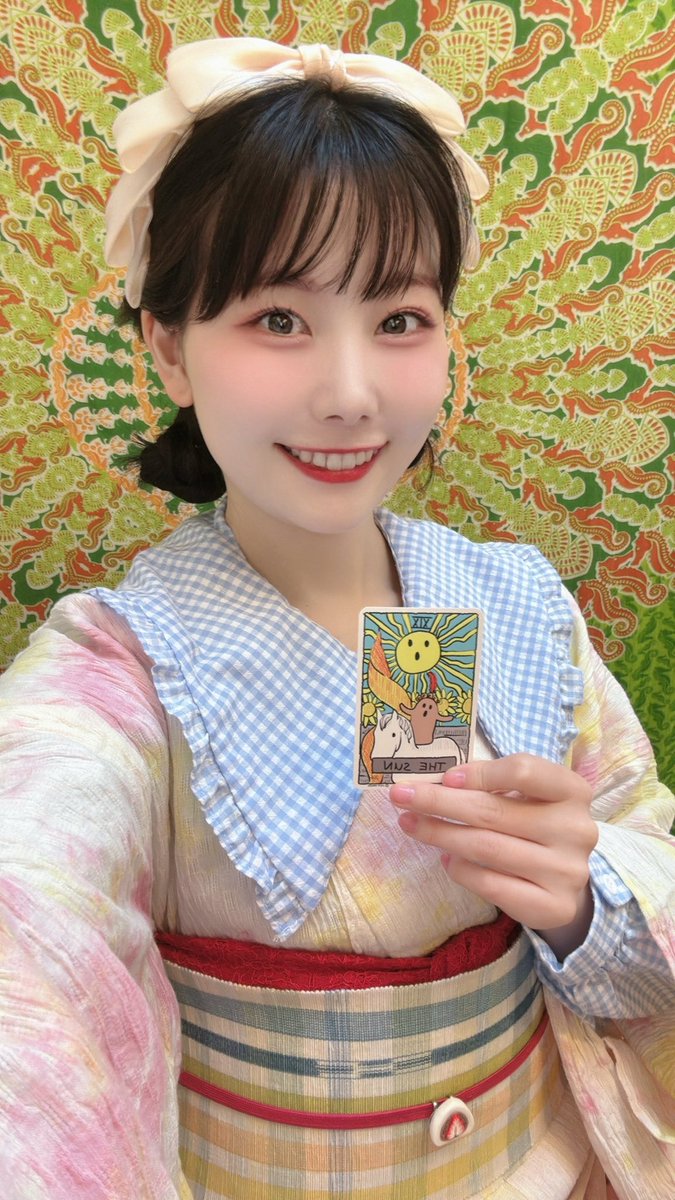 今日はこどもの日なので 乙女チックな着物コーデに🎀 襟の大きな水色の