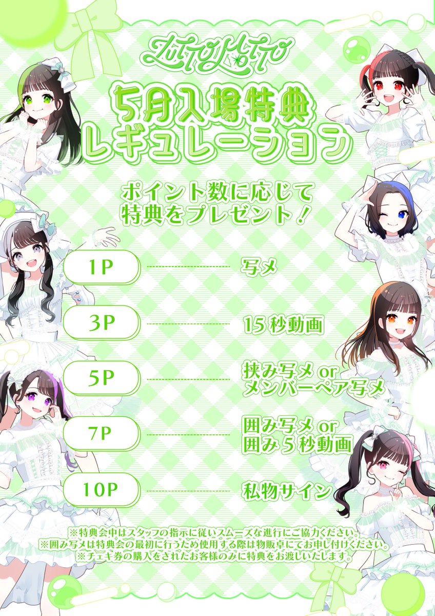 5月入場特典レギュレーション／ 5月もポイント数に応じて特典を