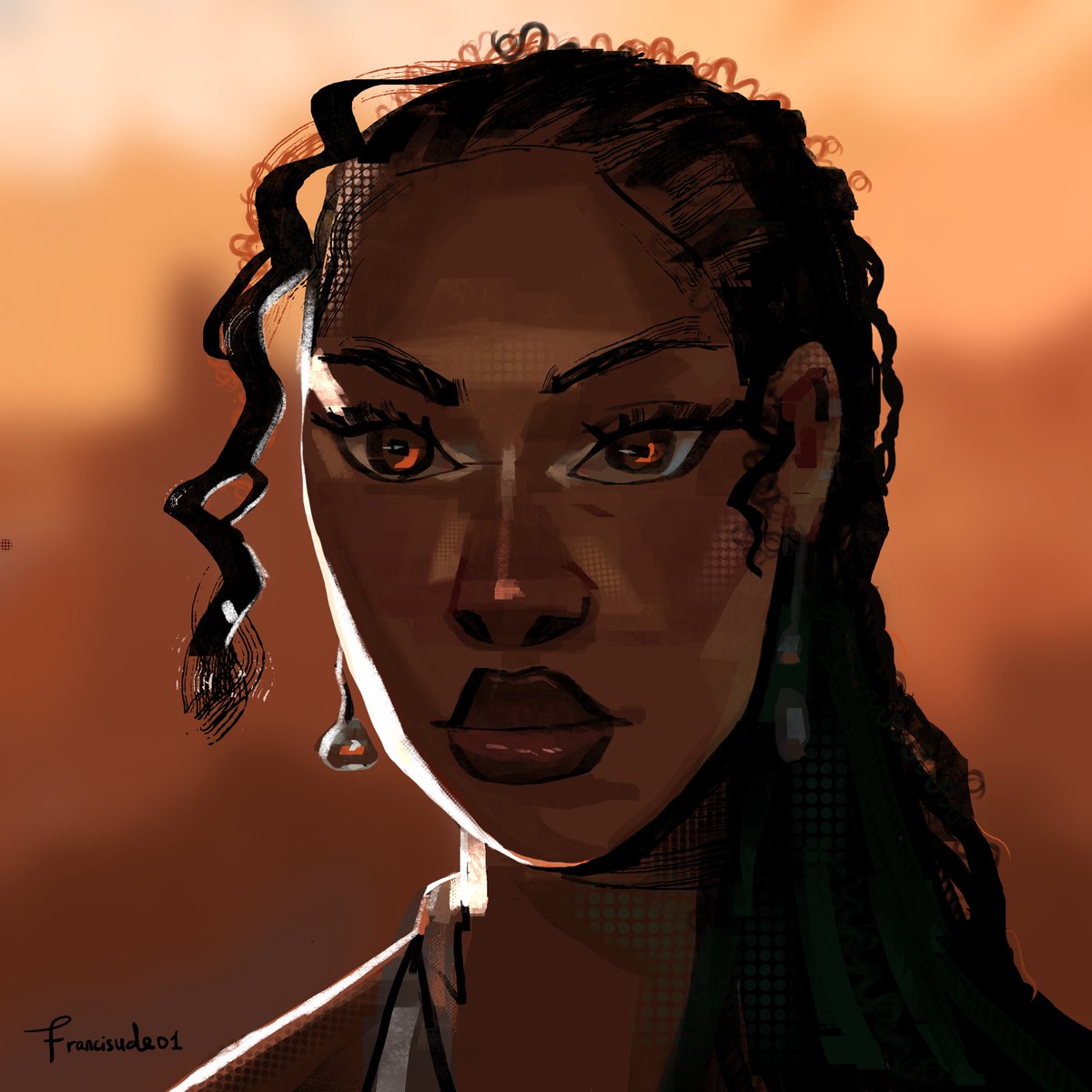 Francisude4's tweet photo. Strong gaze, soft details.
A study in light, texture, and presence and letting the expression do most of the talking.
#animation #art #cartoon #2danimation #characterdesign #anime #conceptart #digitalart #drawingwhileblack #artistonistagram #doodle https://t.co/9CrnYug5gw