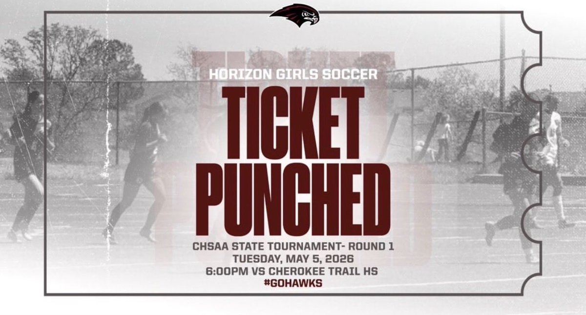 KensScott5's tweet photo. 💥HS Playoffs starts tonight! @CHSAA 💥
📍Horizon High School
🕰️ 4:30 PM MST
🆚 Cherokee Trail
Bundle Up! It’s going to be a cold one 🥶!!!
#letsgohawks @HorizonHawksAD @TopDrawerSoccer @ECNLgirls @ImYouthSoccer @RealColoSoccer https://t.co/GKHT7o0zND