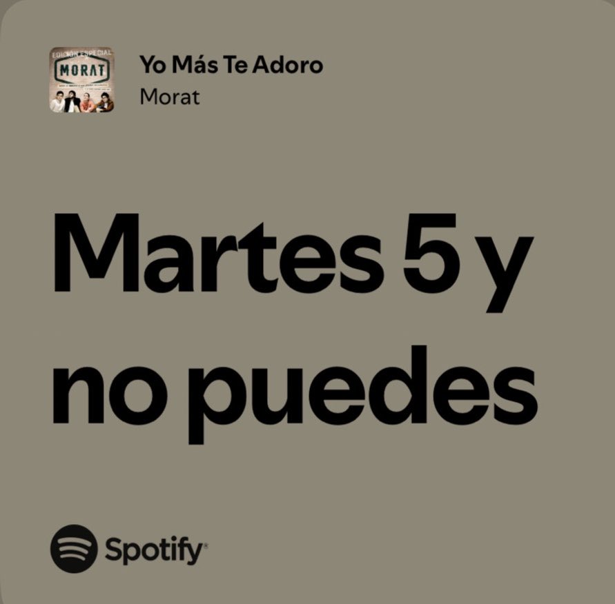 Martes 5 y no puedes…