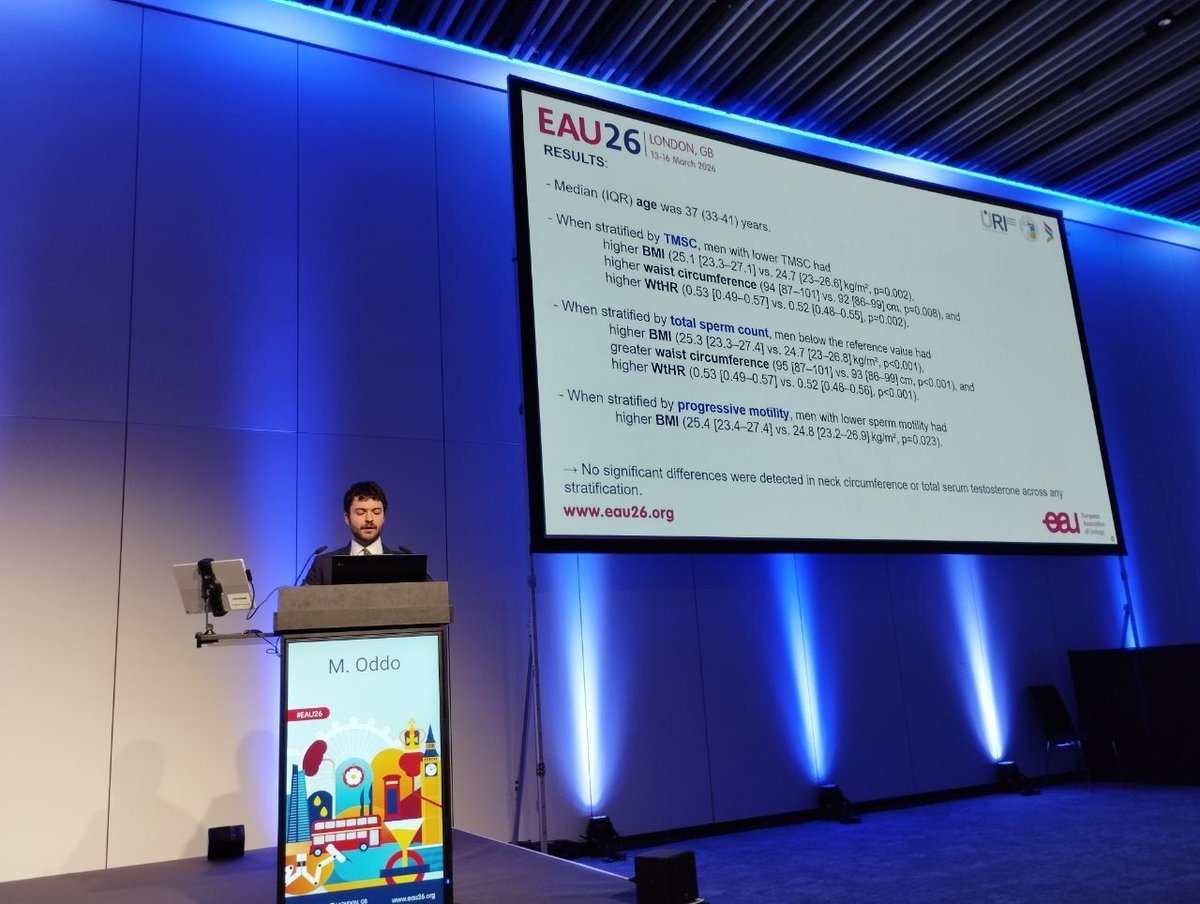 yoursexmedjour's tweet photo. At #EAU26 @FaustoNegri reported that in men with primary infertility, poorer semen parameters were associated with higher BMI and testicular function. 
@Uroweb
 
More on infertility: https://t.co/uuaifdkvN2

#IJIR #Urology #MaleInfertility #Andrology #SemenAnalysis https://t.co/oVvrTdsDam