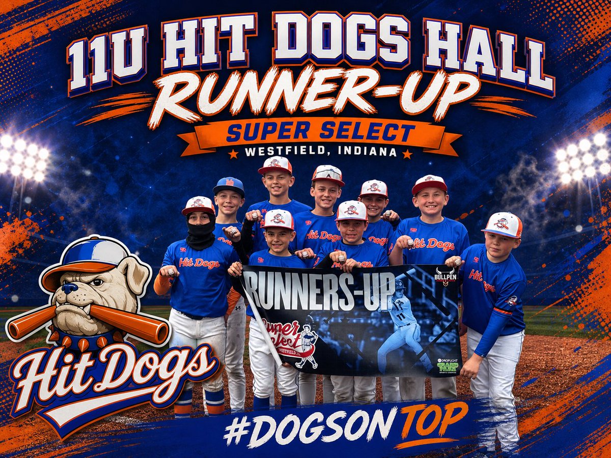 official_hitdog's tweet photo. Congratulations to our 11i Hit Dogs Hall. Got to the championship game in Indiana at the Super Select. Boys played great the entire weekend came up a bit short. Onward and upward Dogs💪 @HitdogsOH @MCHitDogs @HitDogsHammond @baseballcrazy00 #DogsOn🔝 https://t.co/jRJOCGj9NP
