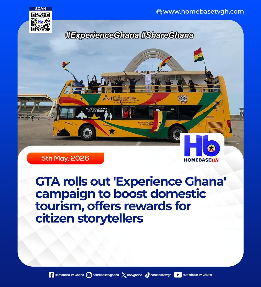 GTA rolls out 'Experience Ghana' campaign to boost domestic tourism, offers rewards for citizen storytellers

Read more: homebasetvgh.com/news/14101a2e-…

#GhanaPolitics #SportsNews #GhanaUpdates #Worldnews