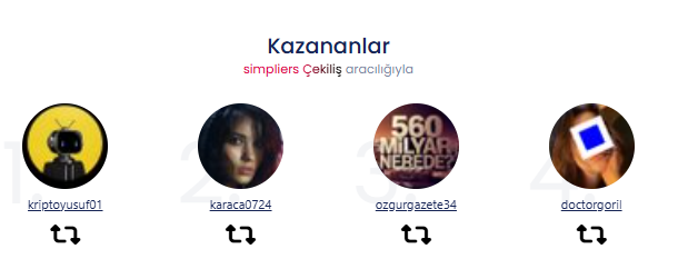 DoodleScr's tweet image. Kazanan 4 arkadaşımızı tebrik ediyorum 🥳

Piyasalar güzelleşsin daha çok çekilişimiz olacak merak etmeyin.

@kriptoyusuf01 
@karaca0724 
@ozgurgazete34 
@doctorgoril 

Bana DM üzerinden web3 #Solana adreslerinizi iletin.