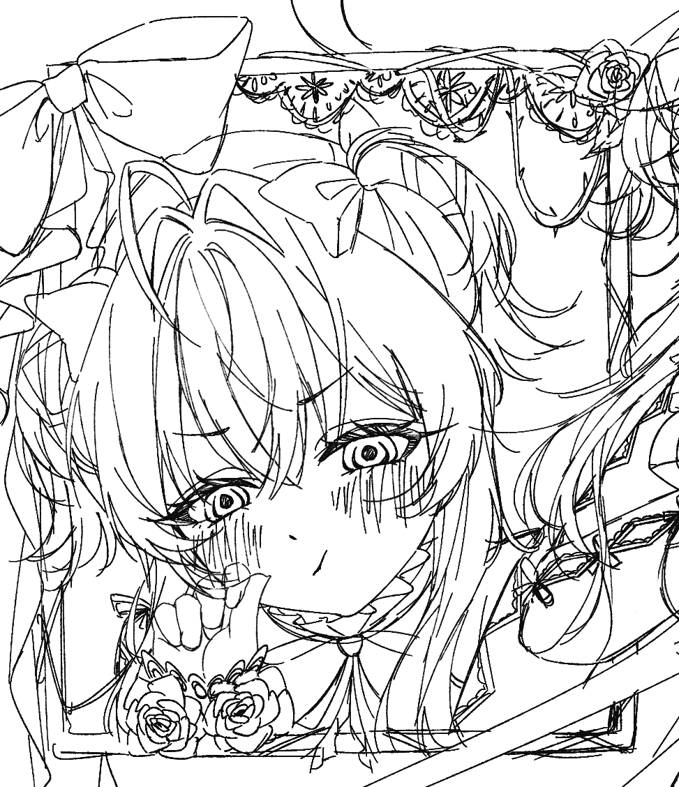 aru_yukkuri08's tweet image. 今、かいてる途中のやつ🐺🪼
#NIKKE ＃wip