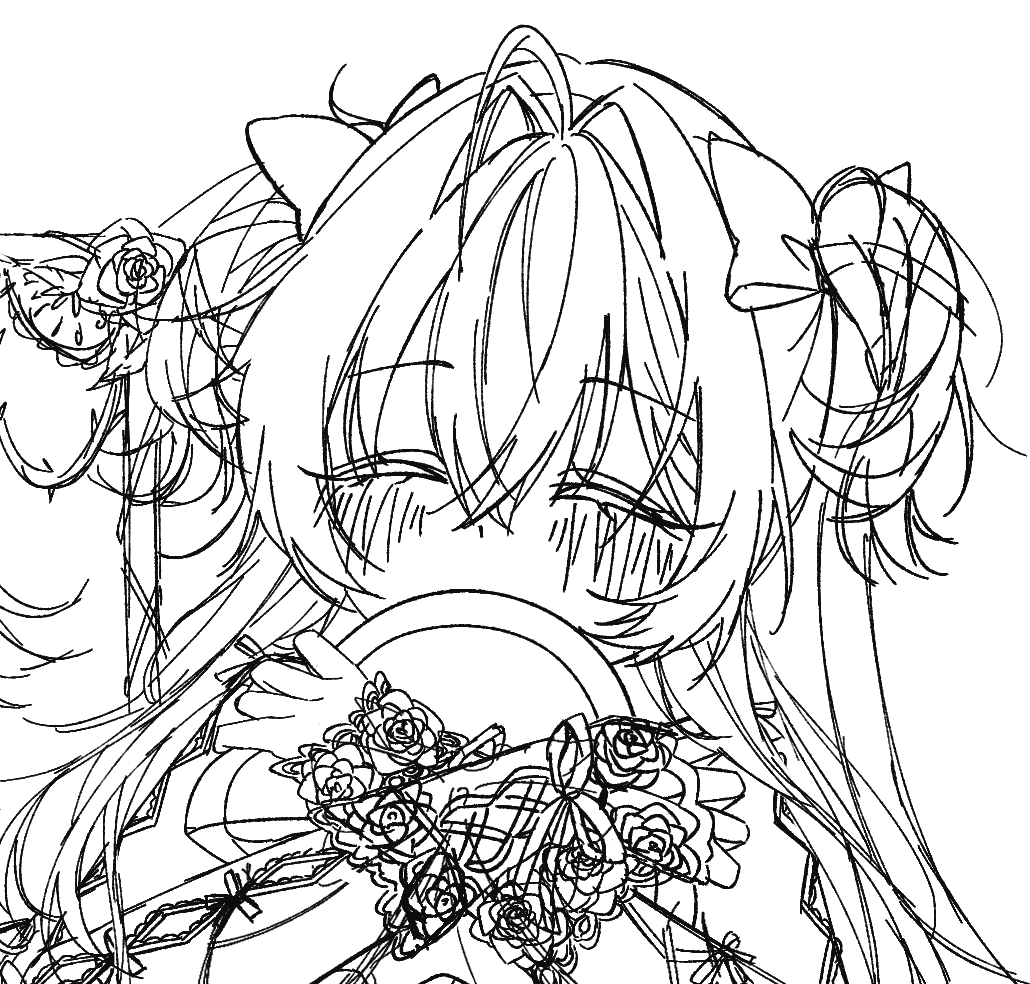 aru_yukkuri08's tweet image. 今、かいてる途中のやつ🐺🪼
#NIKKE ＃wip