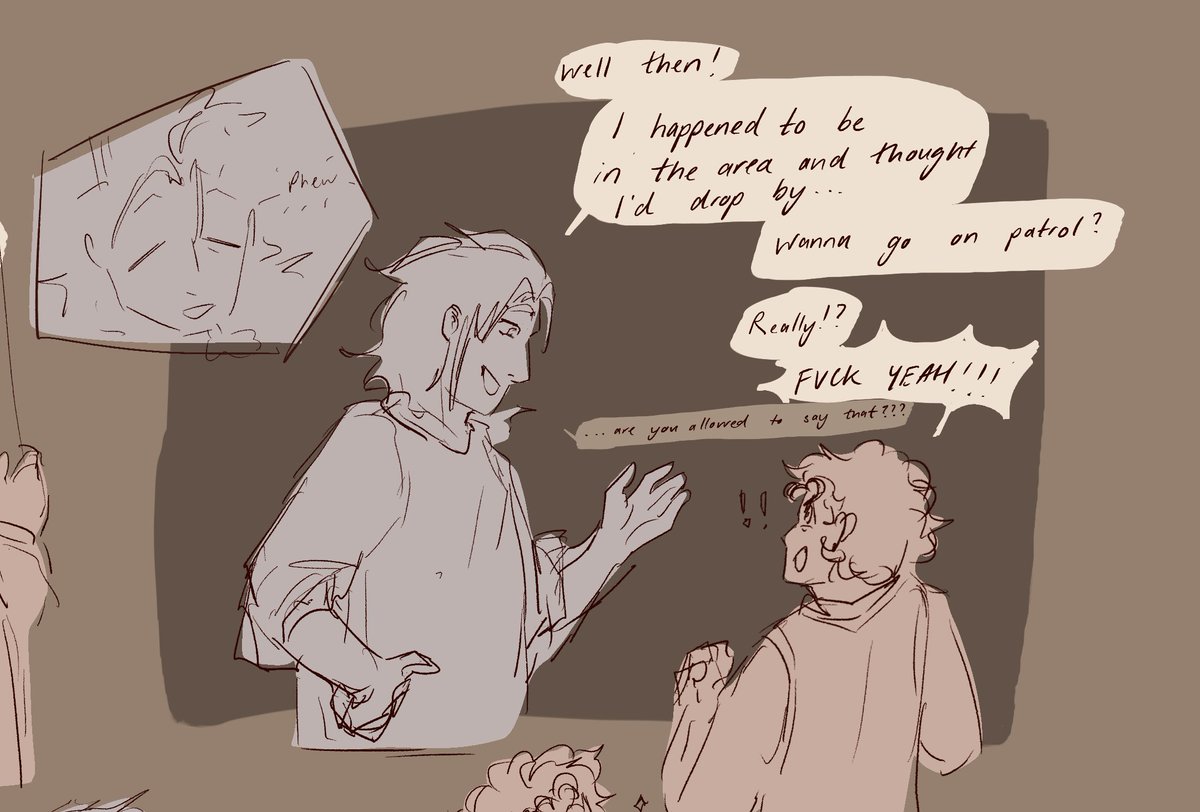 every time I draw jaybin being silly I fear people will think i’m leaning into him being angry/rebellious instead of just being like. a kid. like idk I think the difference between jay and b would make for some fun interactions,,, kids swear 😭 esp when you tell them not to 😭😭