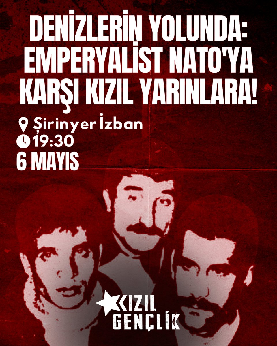 kizilgenclik1's tweet photo. İstanbul:
📅 6 Mayıs
📍 AKM Önü
🕒 18:45

İzmir:
📅 6 Mayıs
📍 Şirinyer İzban
🕒 19:30 https://t.co/7MKPGqpJGb