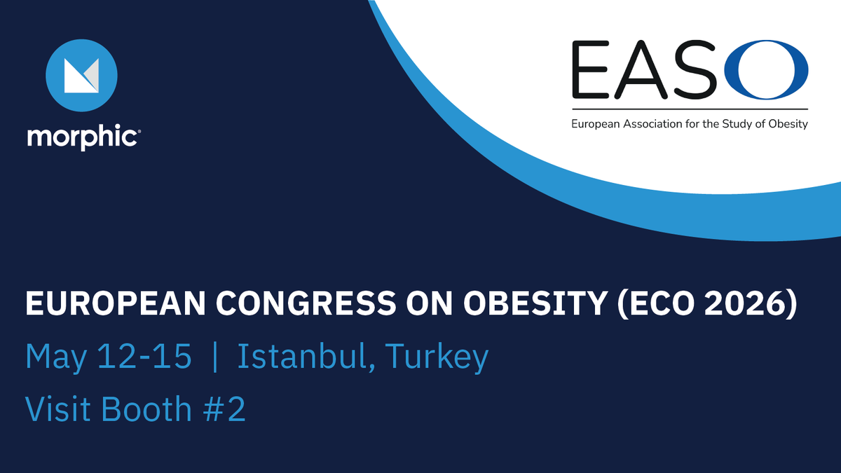 MorphicMedical's tweet photo. Morphic Medical is excited to attend the upcoming ECO 2026 Conference, taking place May 12-15 in Instanbul.
If you’re attending, stop by Booth #2 to learn about the RESET® System, designed for the treatment of obesity and related metabolic conditions!

https://t.co/4tSYo3Iyrs. https://t.co/Uft1REdUoL