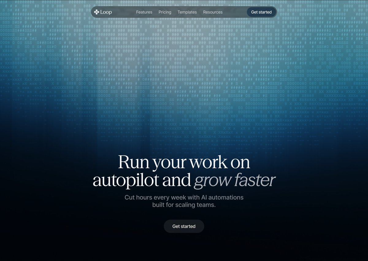 This hero section feels way too premium ASCII background made using Nano Banana Pro designed in Figma I think I’m…