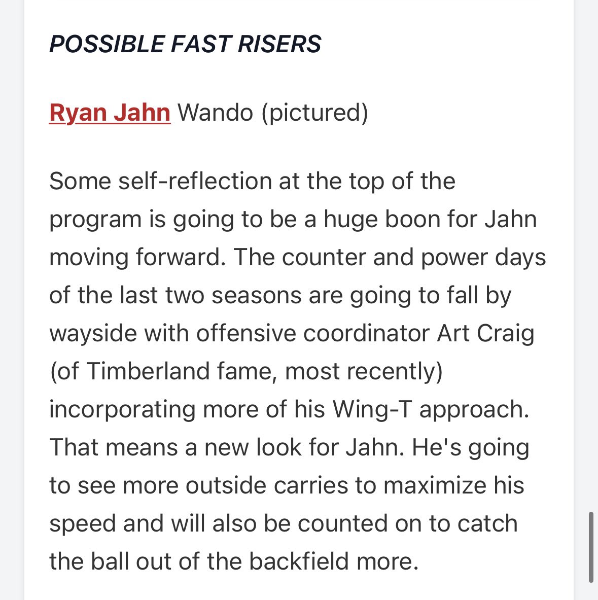 Ryan Jahn C/O 2028 RB tweet media