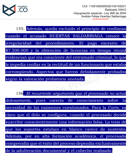⚖️El principio de confianza no excluye la responsabilidad cuando el acusado participa conscientemente en un entramado criminal
SP083-2026(59842)

Consulte el análisis completo: rsanabria.co/2026/04/16/el-…

El proceso tiene origen en la obtención irregular de licencias de vuelo por
