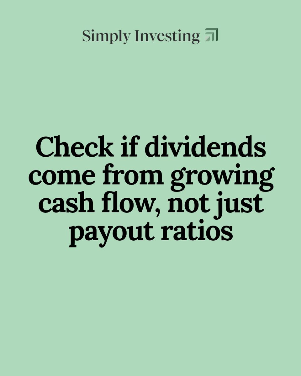 kanwal_sarai's tweet image. Want to know if a dividend stock is truly quality? Look beyond yield: check if dividends are backed by steady cash flow, not just earnings. This simple step helps avoid risky payouts and builds lasting income. Start investing smarter today. #dividends #passiveincome