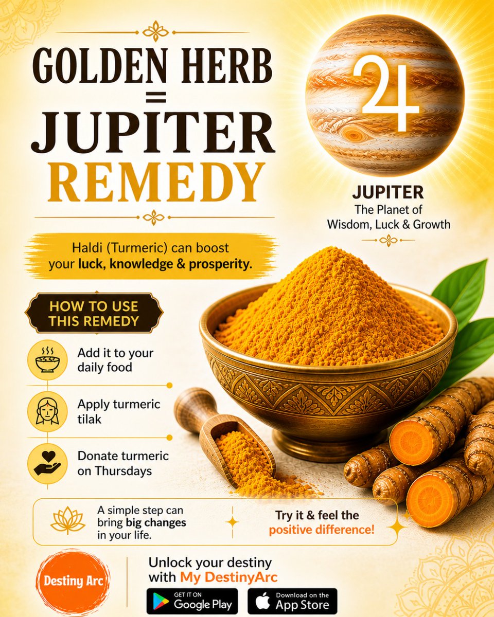mydestinyarc's tweet photo. Your kitchen holds powerful remedies 💛

#JupiterRemedy  #TurmericMagic  #AstrologyReels #MyDestinyArc #ThursdayRemedy https://t.co/7ggG7vB4ng