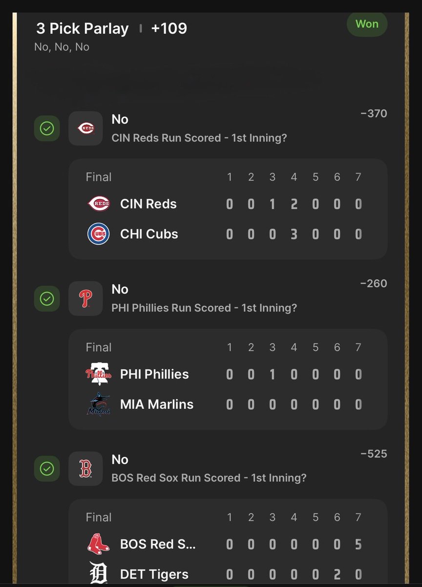 Kimmi_2121's tweet image. If nothing else comes out of yesterday, at least the #NRFI hit!! ✅💰 @JTSS24 

Be sure to check out the latest NRFI and Daily Dinger videos on the @Weekday_Wagers YouTube channel and socials. Then, join @DanielGreer , @BettorDaysAhead and @robbyhockey5123 Wednesday LIVE at 2pm