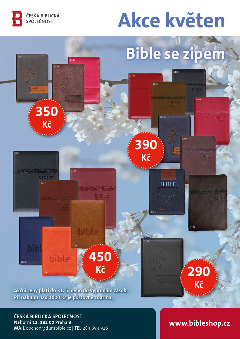 biblicka's tweet photo. Vážení přátelé,
na květen jsme pro Vás připravili další pravidelnou akci. Tentokrát můžete vybírat z široké nabídky Biblí se zipem, a to za atraktivní ceny od 290 Kč do 450 Kč.

Více na https://t.co/dhVpcGVcUl https://t.co/psF13v5hk0
