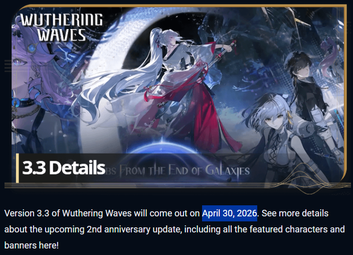 Aemeath waited in the void for exactly 63 days, matching the real-world time between patches. 

Kuro Games, you guys are insane for this one. 
#WutheringWaves