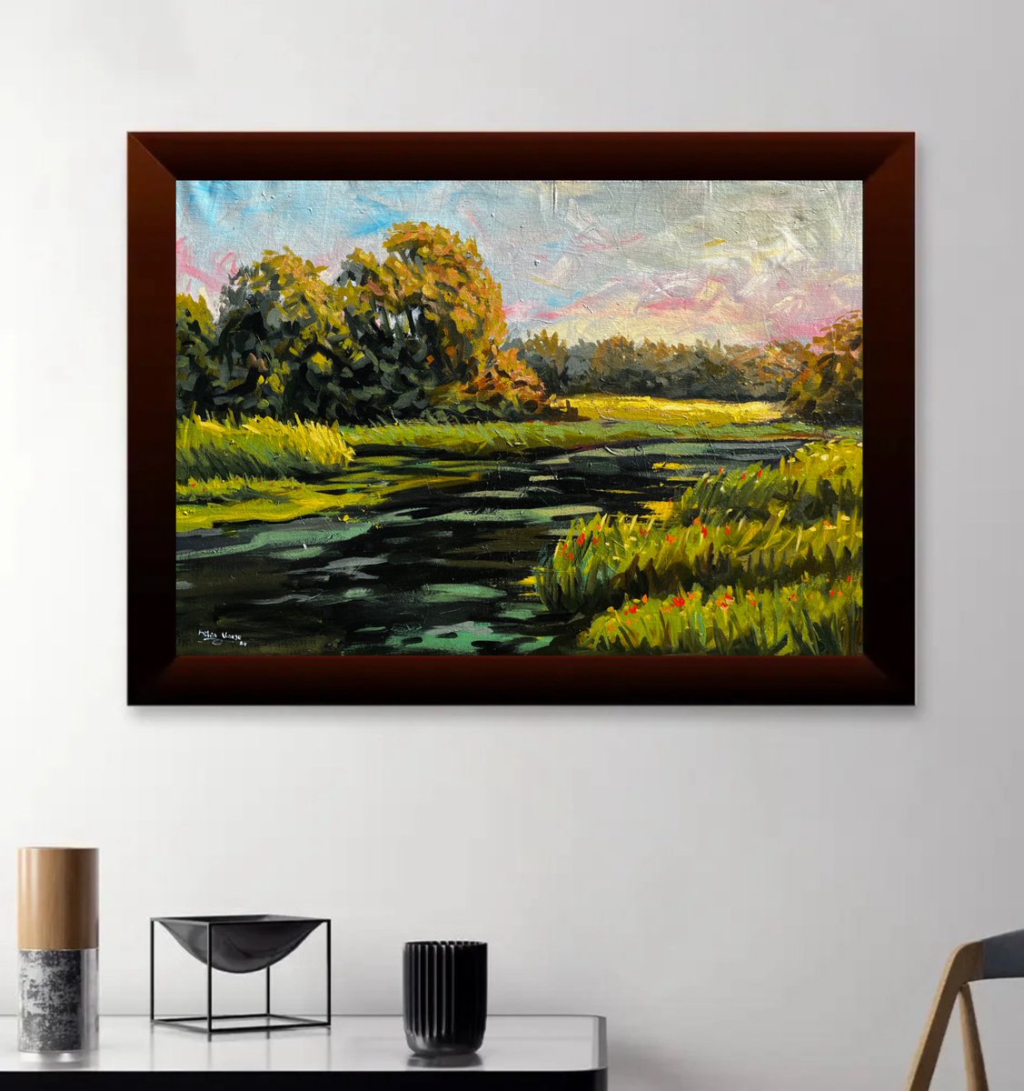 c_arthouse's tweet photo. Hand painted with acrylic on canvas.
Title: Green Land
Size: 2ft x 3ft
Available for purchase ✅
Delivery is worldwide 🌎
#art #painting #homedecor #wallframe #landscapepaintings https://t.co/N4aSy7IQsy
