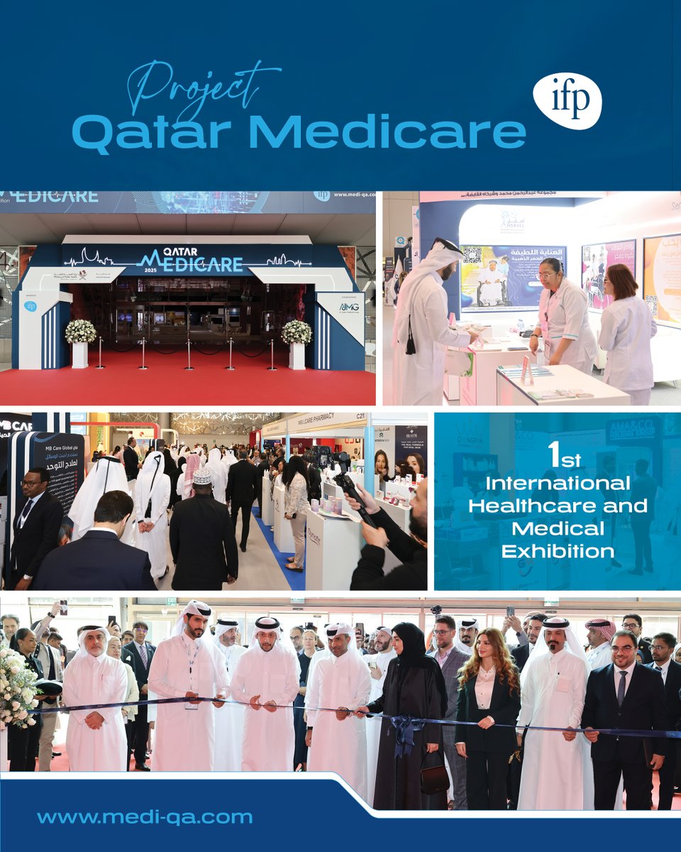 IfpQatar's tweet photo. IFP Qatar introduced Qatar Medicare as an international healthcare platform bringing together key medical stakeholders. The exhibition focuses on healthcare innovation, collaboration, and the advancement of medical services.

#qatarmedicare #conference #ifpqatar #healthcare https://t.co/15lkWPSrWF