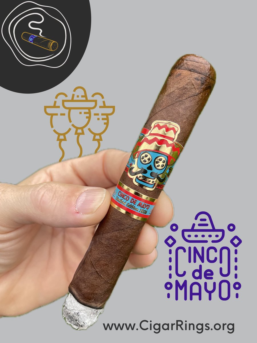 CigarRings4Good's tweet photo. As is appropriate, I’m starting my day with a celebration.

#NowSmoking “Cinco de Mayo L.E. 26” from @RojasCigars.

#BOTL #SOTL #LOTL  #CigarRings #pssita #CigarsOfX  #Cigars
#CincoDeMayo #May5th
#TacoTuesday https://t.co/smi1XivbzQ