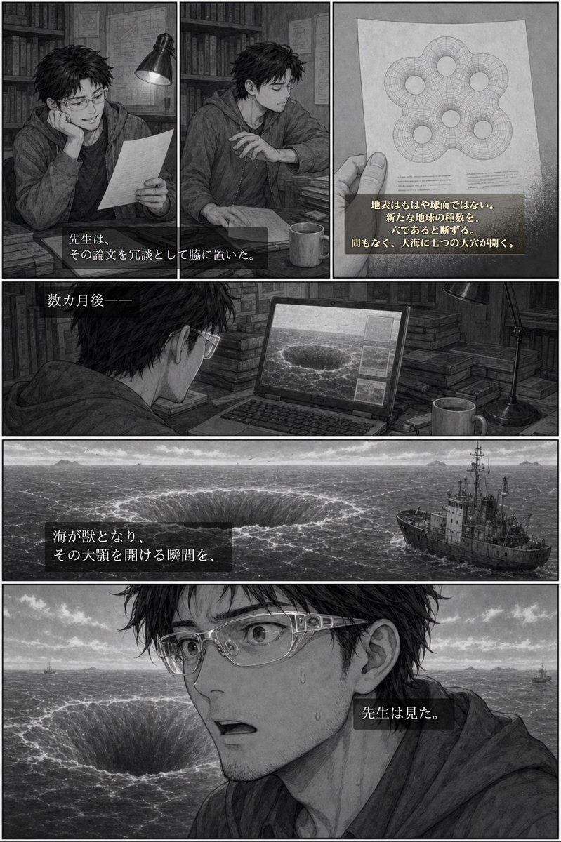 defplus's tweet photo. Genus Six / ジーナス・シックス
原作：藤井愁霜(@defplus)
作画：デコ助

1/4 https://t.co/Mf7EIRN52D