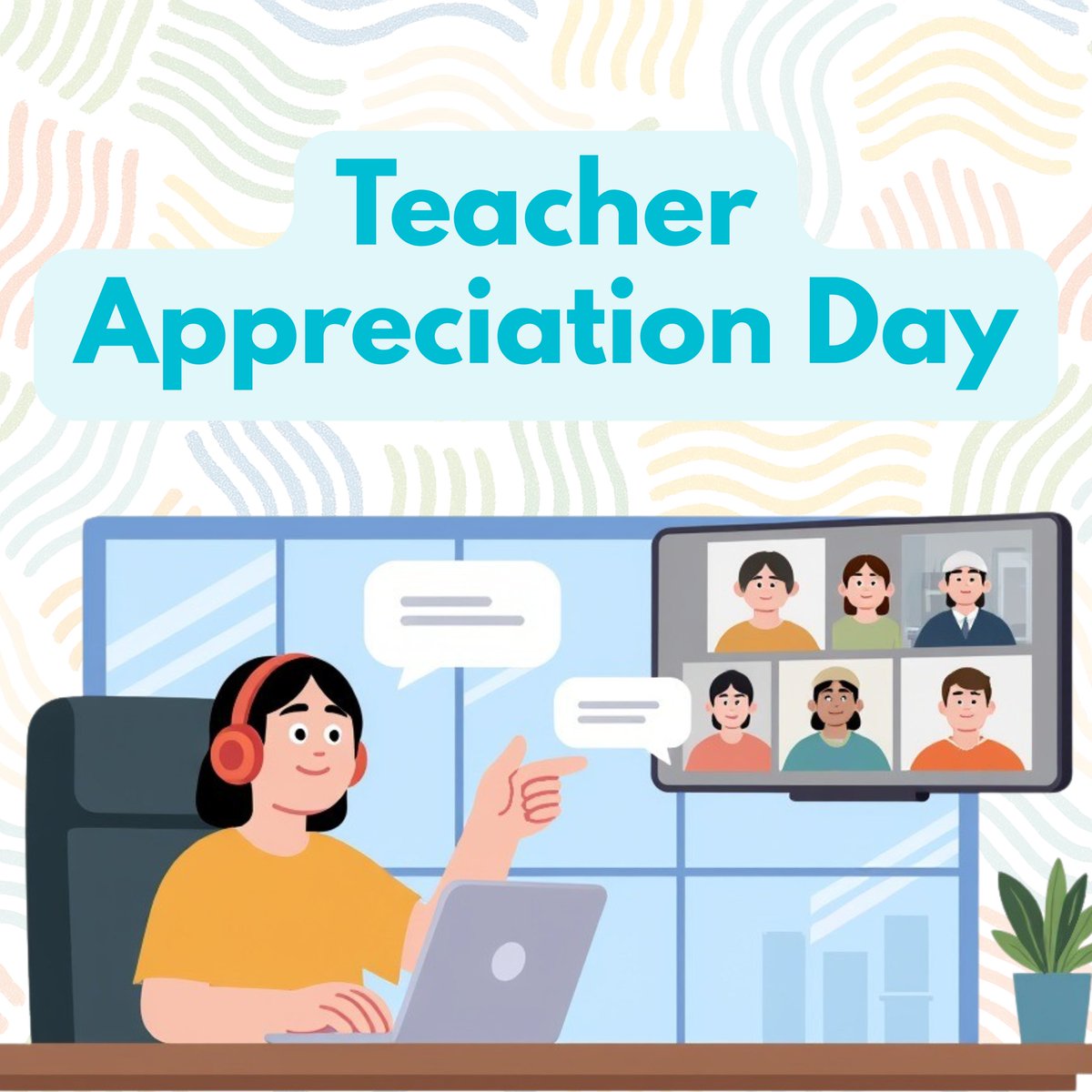 It's Teacher Appreciation Day! Take a moment today to tell one of your teachers how much you appreciate them and what you like about their class. It always makes them smile! #TeacherAppreciationDay