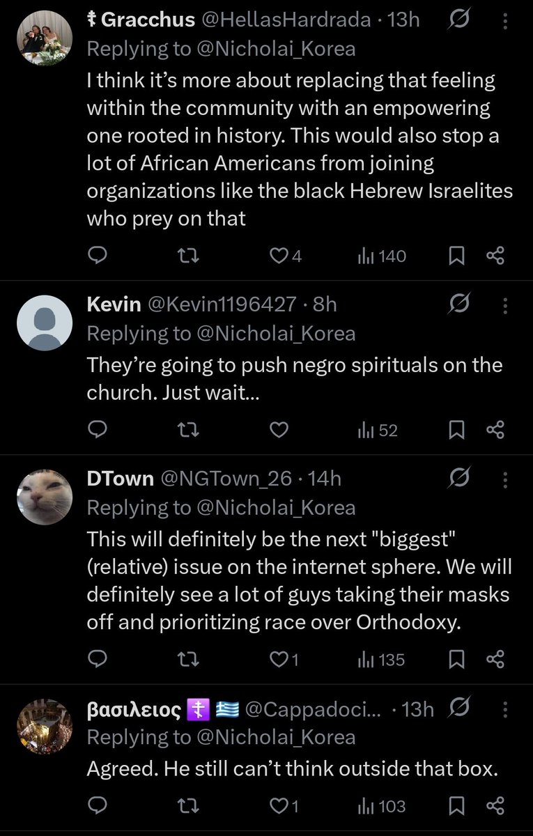 They ran to Orthodoxy to avoid the many disputes and disagreements in Protestantism, but yet are quickly finding out those same problems are in those organizations as well.

Again, when the gospel becomes secondary to race, religion and ethnic identity, no matter where you go, if