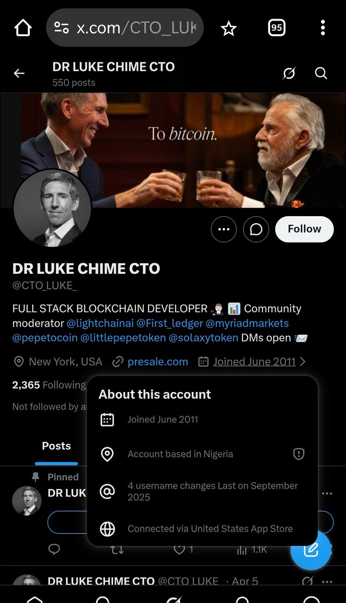 Scammer_Ghostfa's tweet photo. @CTO_LUKE_ Oh @CTO_LUKE_ your  a self confessed Crypto Community Moderator for all those Crypto Platforms. I say your a Crypto Community Bullshitter. 
Your profile picture is of Matt Hougan, CIO of Bitwise @Matt_Hougan 
New York is not in Nigeria!! 
https://t.co/sKEbPWaad0
#scammer https://t.co/P3pRyx2PZF