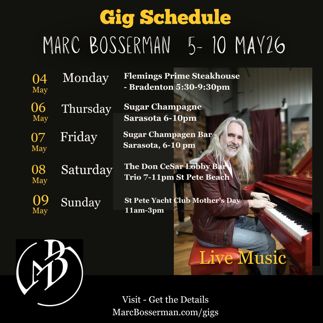 marcbosserman's tweet image. Music is so fun and invigorating! 
Linktr.ee/marc_bosserman
I could be making your life way more amazing! : ) 
#pianist #singer #entertainment #haveablast #amazing #tampa
