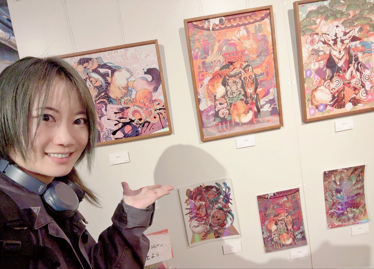 とびはち先生の個展「狐々」にお邪魔してきました！ 緻密なタッチで