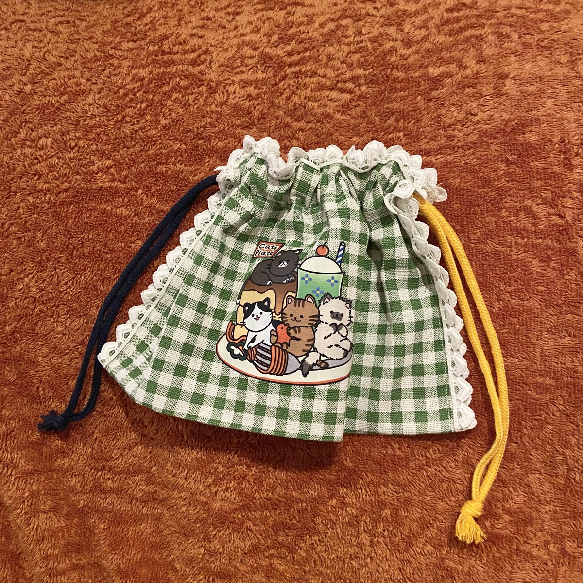 NEW item✨ cat's plateランチョンマット巾着袋🐱🍝 ランチョンマット